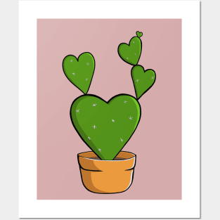 Heart Shaped Cactus Posters and Art